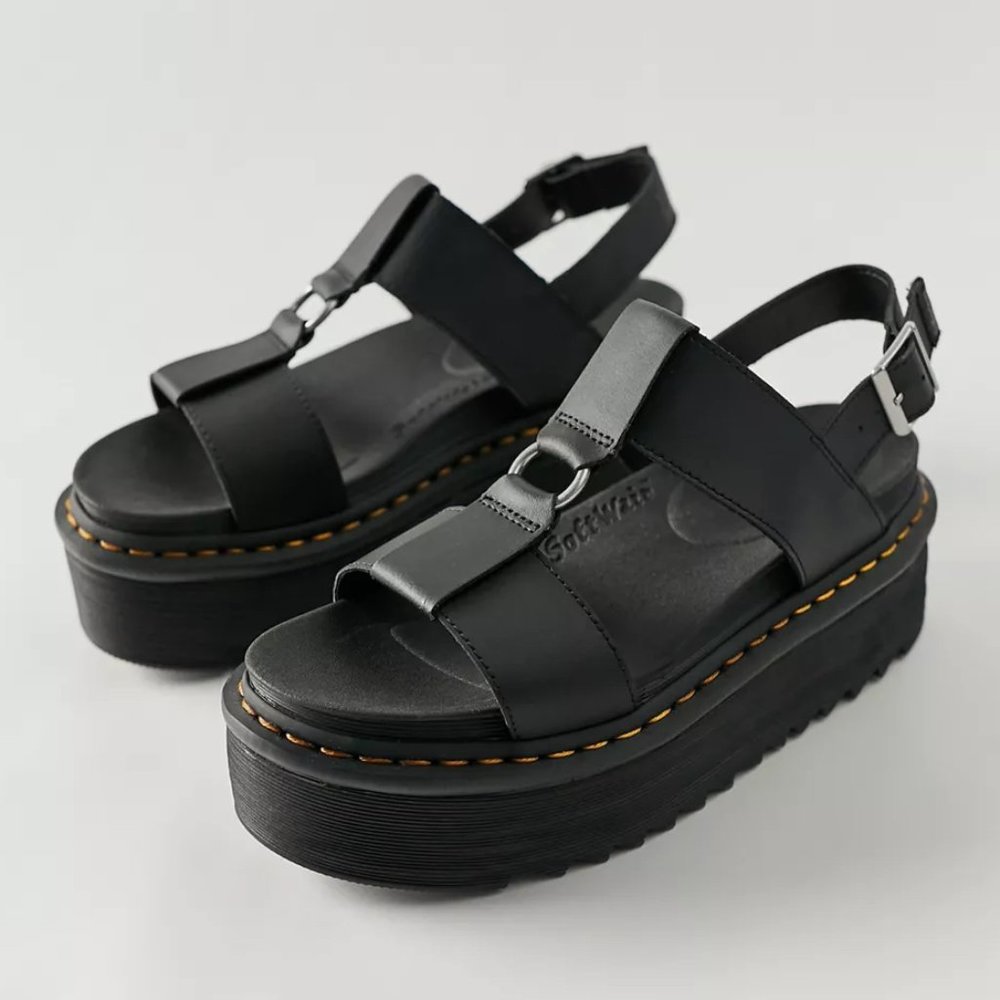 BRAND NEW! Dr. Martens Frances Leather Strap Platform Sandal